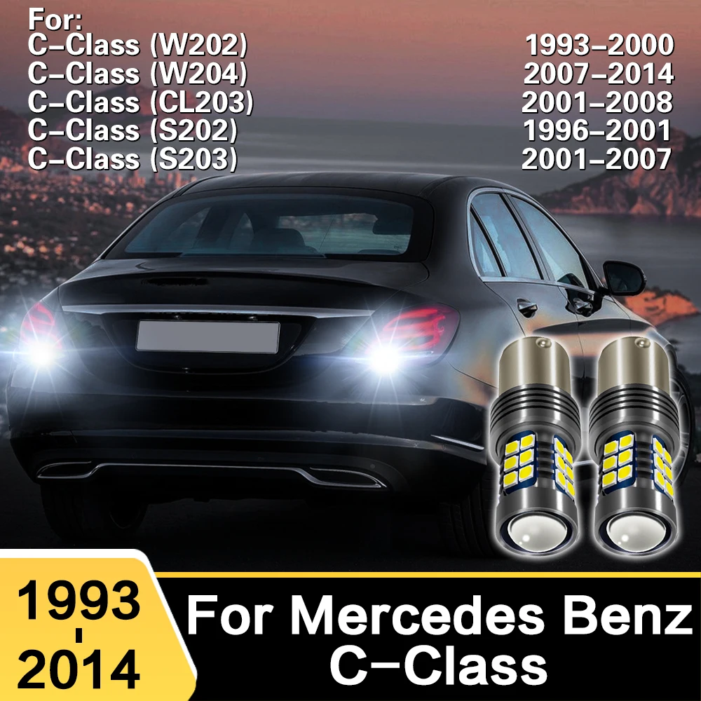 

For Mercedes Benz C Class W202 W204 CL203 S202 S203 LED Car Reverse Light 1156 BA15S P21W Bulb Backup Back Up Lamp Accessories