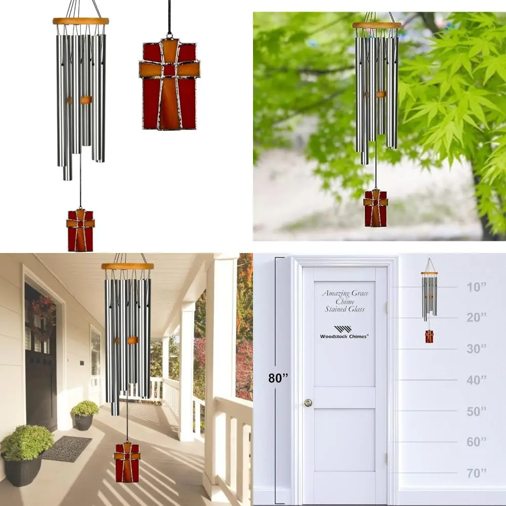 

Outdoor Wind Chimes for Garden and Patio, Memorial Sympathy Chimes, Elegant Decor for Front Porch and Yard