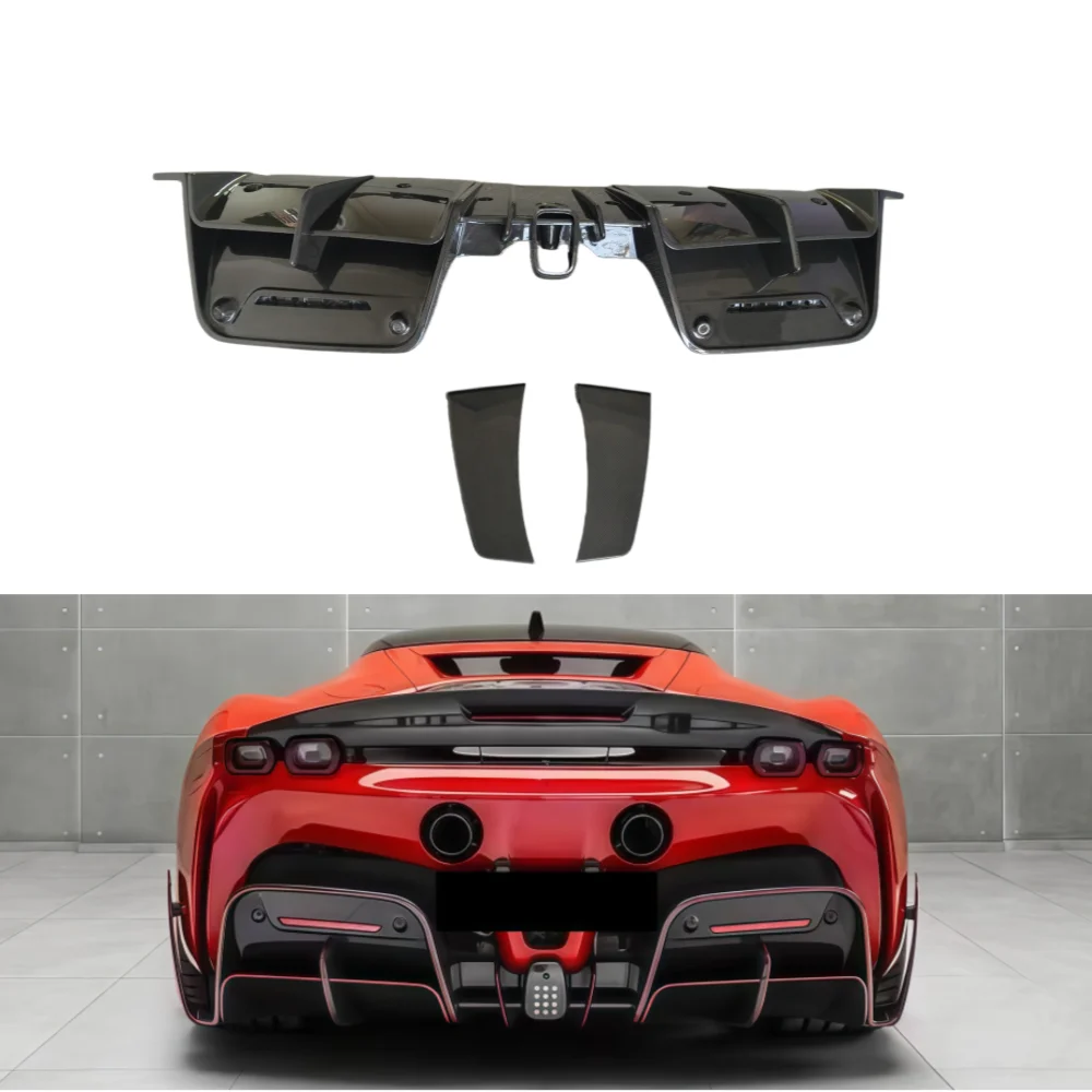 

M Style Dry Carbon Fiber Speed for Ferrari SF90 Rear Diffuser 2019-2022