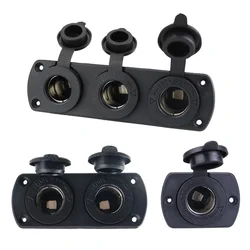 1 2 3 Holes Panel 12V Waterproof Cigarette Lighter Socket Power Outlet Replacement DIY Kit for Car Boat ATV RV Truck