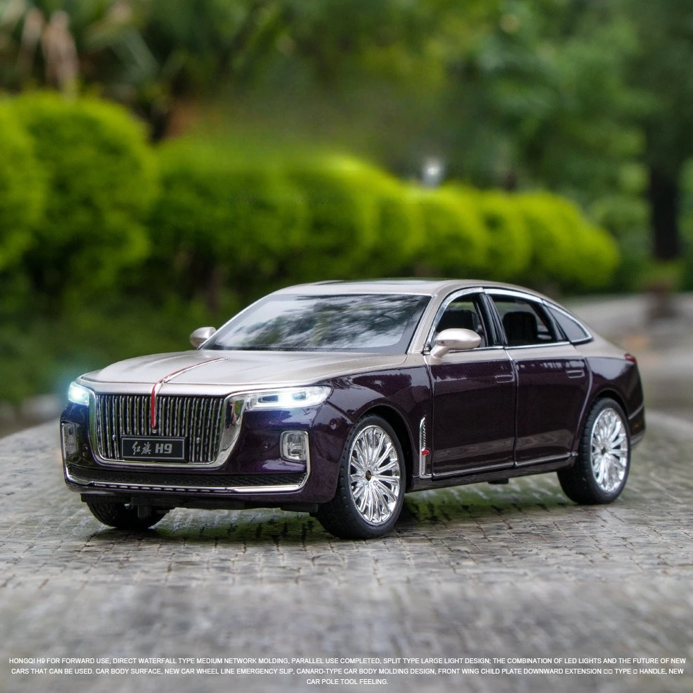 1:24 Hongqi H9 Alloy Car Model Ornament 's Toy Gift Diecast Alloy Car Model Collectible