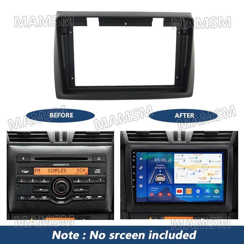 9 Inch 2 Din Auto Radio Frame For FIAT STILO 2010 Car Player DVD Dashboard Audio Panel Mount Installation Fascia Frame