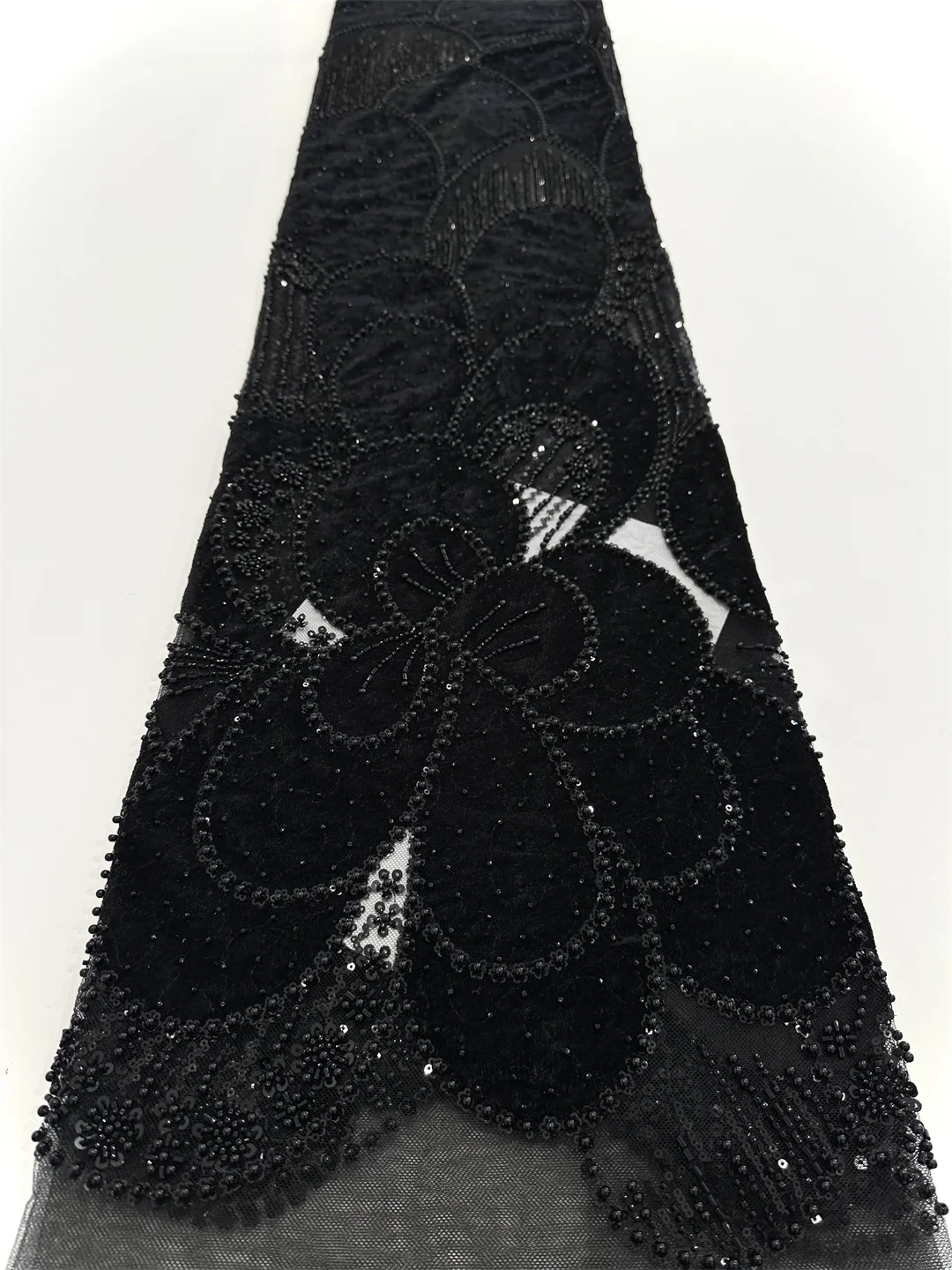 Африканская кружевная ткань с блестками и бисером, нигерийская французская сетчатая кружевная ткань, 2021, высокое качество, 5 ярдов для шитья свадебных платьев