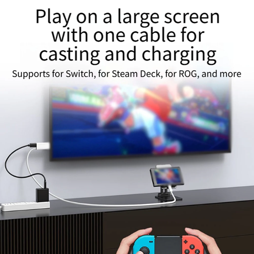 High Speed 8K 60Hz Extension Cable Adapter Type-C To HDMI-COMPATIBLE Adapter Cable For Switch Devices Game Accessories
