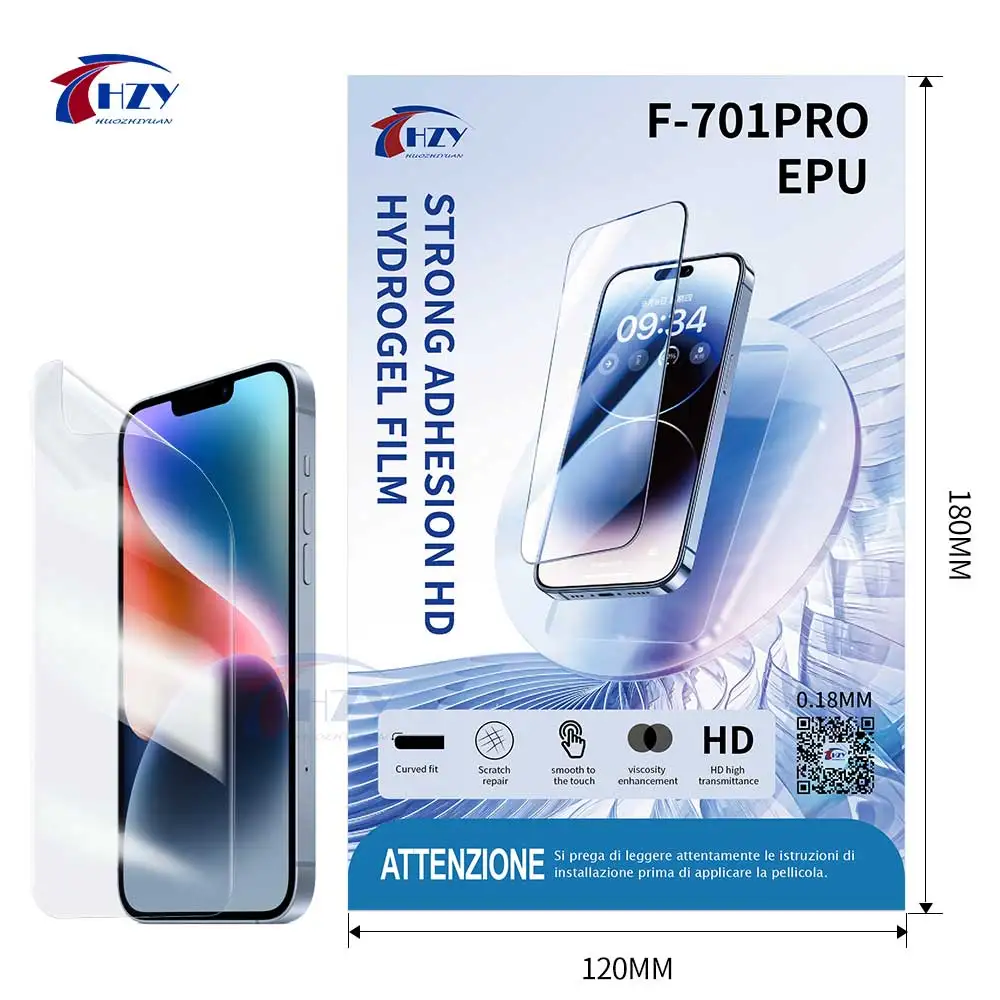 

10/50 шт. HZY F-701PRO гибкая HD гидрогелевая пленка для ремонта царапин для изогнутого прямого экрана, машина для резки защиты мобильного телефона