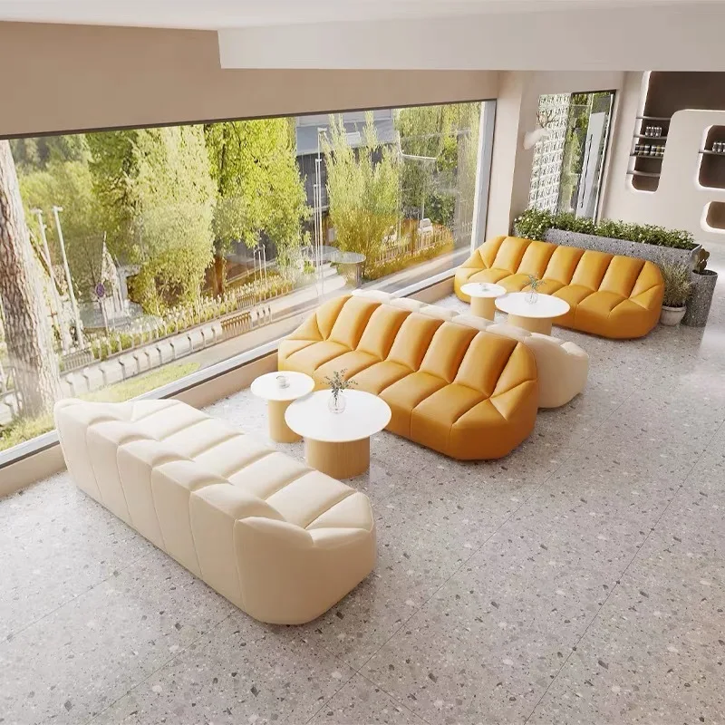 Café, milk tea shop, booth sofa dessert shop, library, leisure clubhouse, sales office, reception sofa combo
