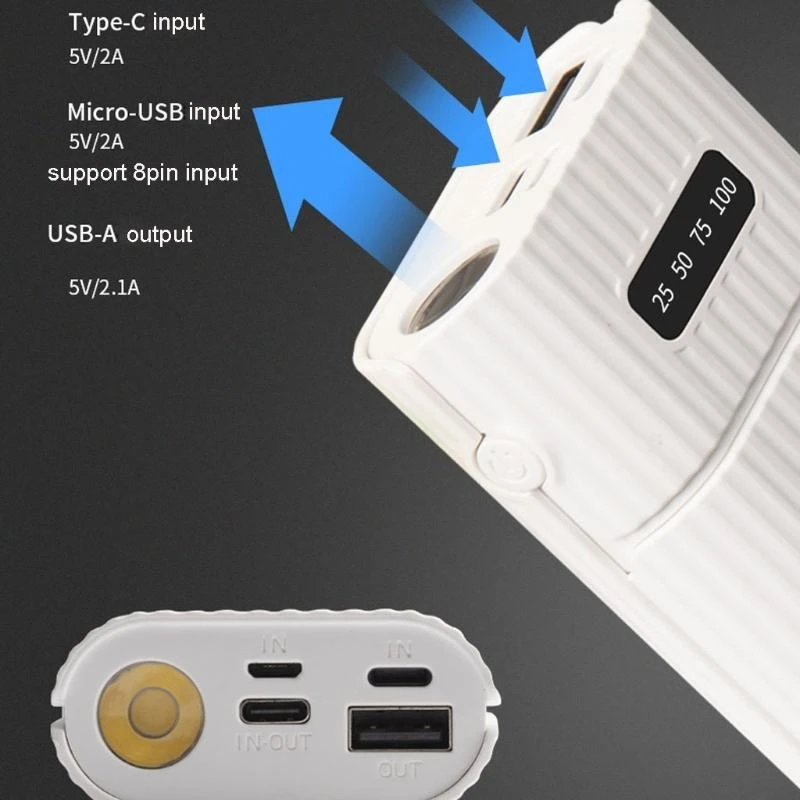 DIY Battery Box z światłem LED i wskaźnikiem baterii do najlepszej sprzedaży telefonów komórkowych