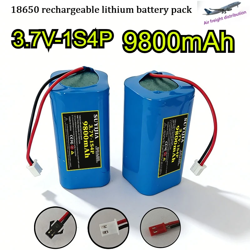 

New 1S4P 3.7V 18650 9800mah Rechargeable Lithium Battery Fishing LED Light Bluetooth Speaker 3.7V Emergency Batteries DIY