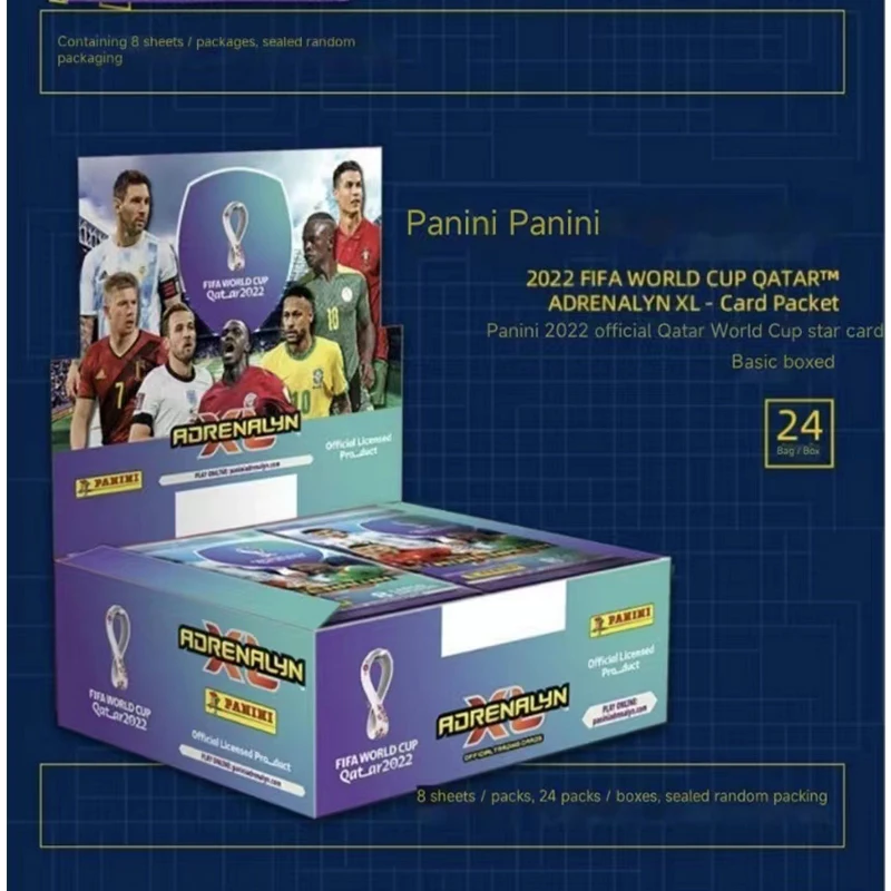 Panini Genuine 2022 Qatar World Cup Football Star Messi Neymar Rare Collection Card Blind Box Christmas Birthday Gift Toys