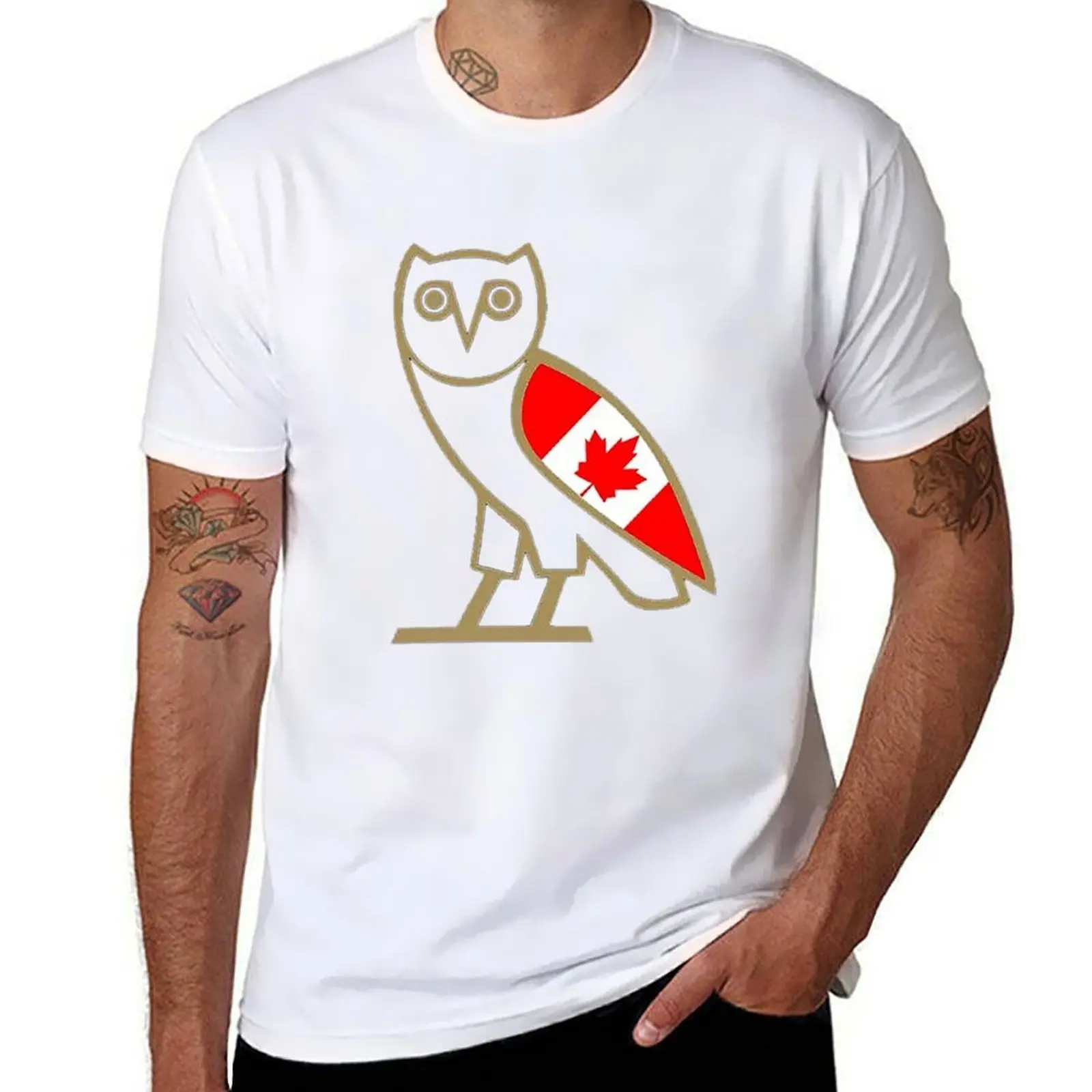 

OVO Canada Owl T-Shirt t shirt man plain black cotton t-shirt plain for man package T-Shirt