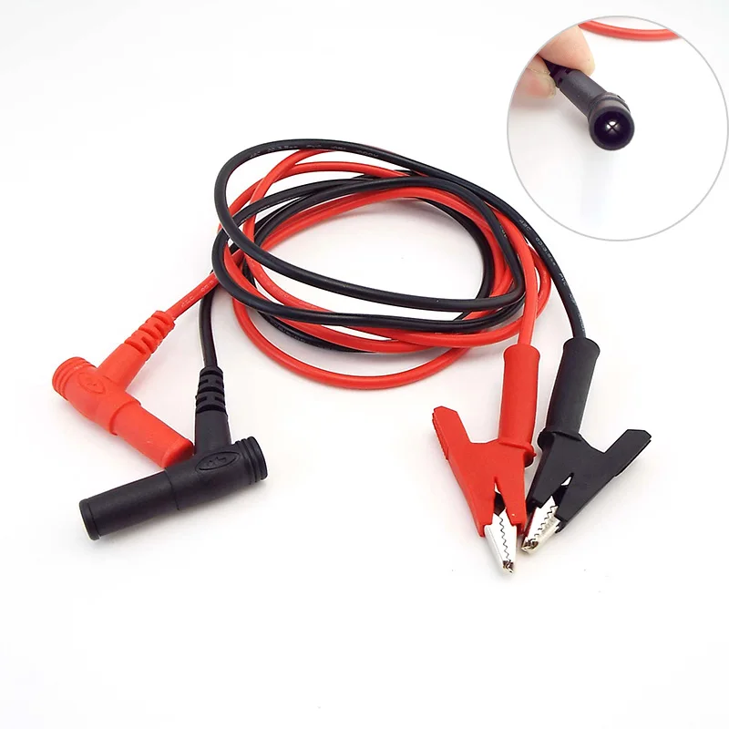 20A Alligator Crocodile Clip to 4mm Banana Plug Test Lead Cable Connector Probe Dual Head For Multimeter Measure diy Tools q1