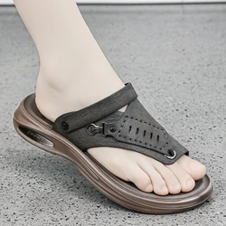 Flip flop sandals summer men's outdoor casual dual-purpose slippers anti slip waterproof soft sole comfort breathable beach shoe