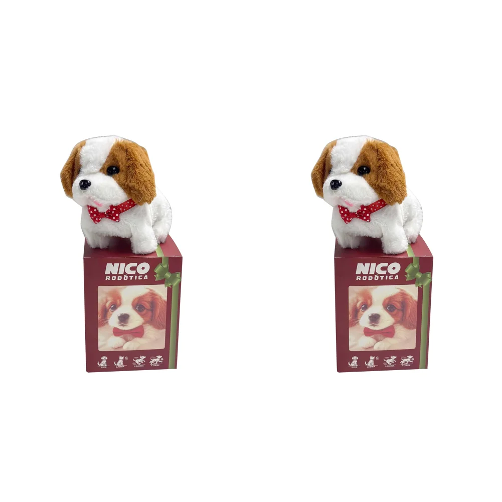 Electronic Robot Dog Interactive Plush Puppy Toy for Girls Boys (St. Bernard 1)