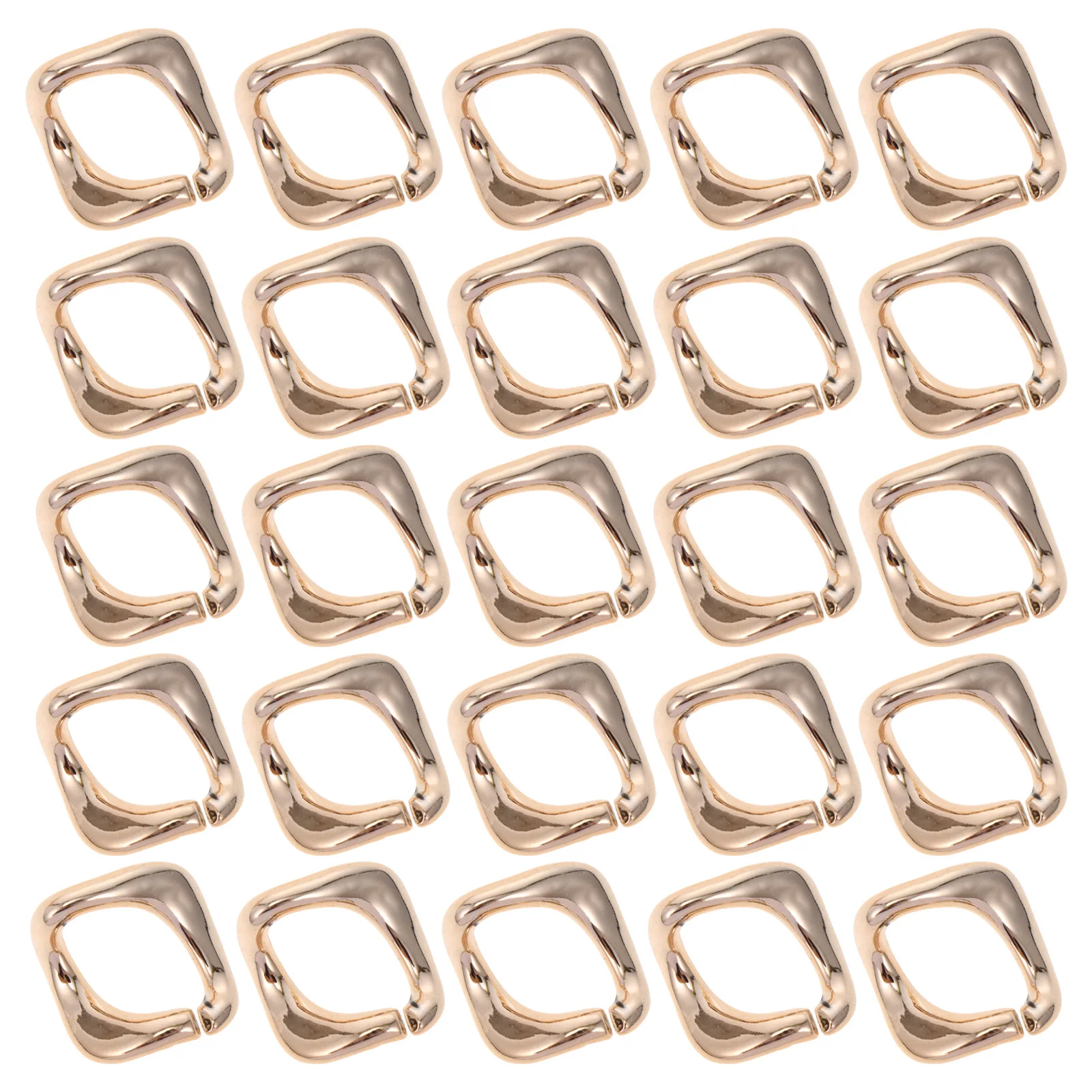 

Rose Gold Electroplating Chain Buckles 100Pcs Lightweight Sparkling Decoration Accessories For Jewelry Parts