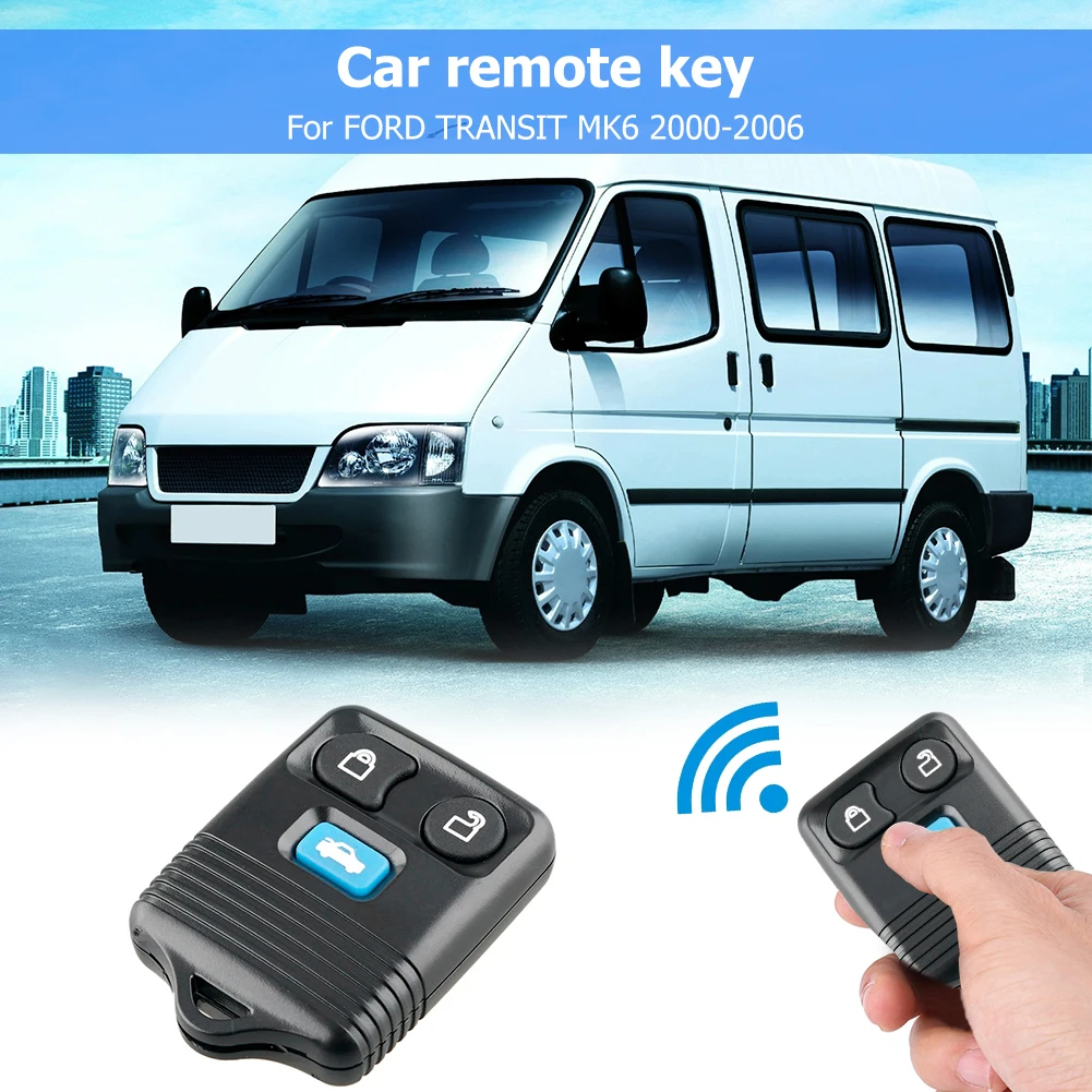 For TRANSIT MK6 2000-2006 TRANSIT CONNECT 2000-2007 433MHz 3 Button Remote Key Fob Case with Chip