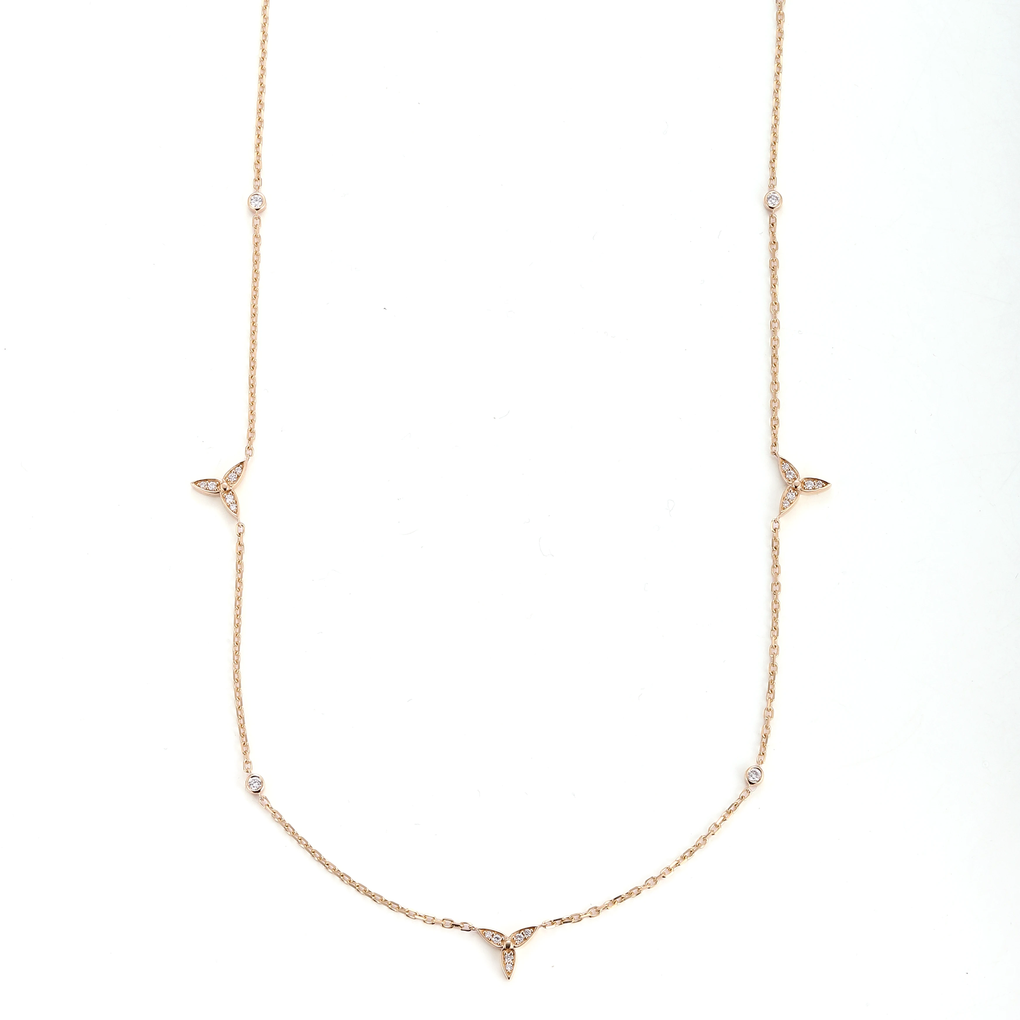 

Provence 10K Solid Gold Necklace for Women Moissanite Round Cut Choker Neckalces for Girlfriend DIY Luxury Jewelry