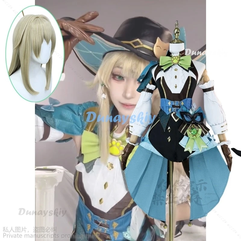 Anime Game Genshin Impact Cosplay Kirara Phantom In Boots Kirara Cosplay Dress Wig Headwear Hat Neko Cat Roleplay Lolita Cute JK