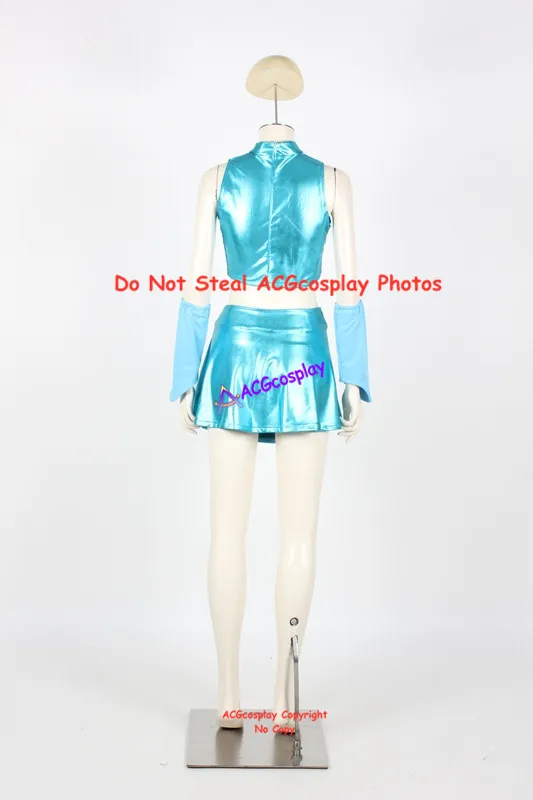 Costume Cosplay acgcosplay in costume di fioritura realizzato in spandex con rivestimento blu