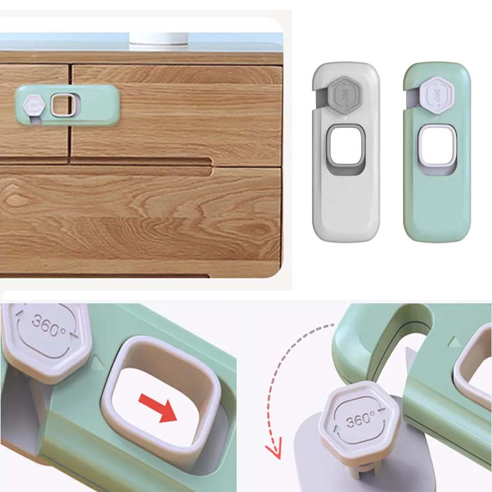 Baby Anti-Pinch Cabinet Drawer Refrigerator Freezer Child Safety Lock Housing Safety Door Locks Closing Buckle