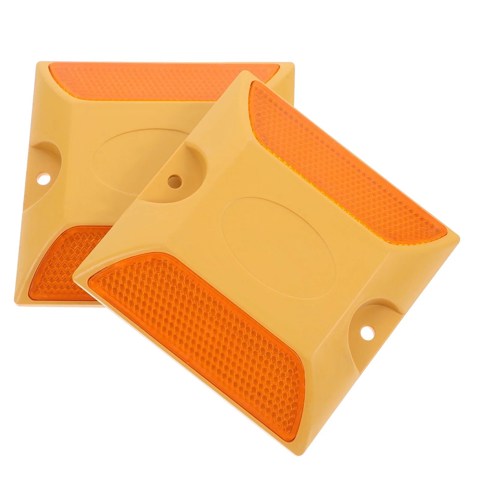 

2 Pcs Plastic Road Stud Markers Reflective Driveway Path Safety Cone Spikes Pavement Guiding Night Visibility Parking Lot