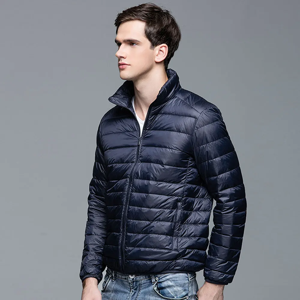 Chaquetas de plumón ligeras con capucha para hombre, Abrigo acolchado ultraligero, abrigos de plumón cálidos para invierno, novedad de primavera