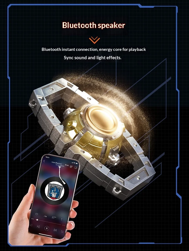 Transformers G1 Matrix Of Leadership Bluetooth Speaker 1:1 Skyreach Pillar Helmet Genuine Glow Anime Fiugre Collectible Toys