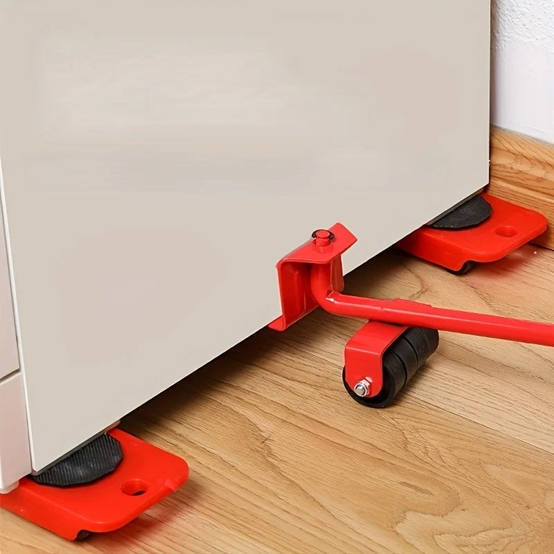 Juego de 5 piezas de elevador de muebles, herramienta de rodillo para mover muebles, almohadilla giratoria de 360 grados para reorganizar fácilmente