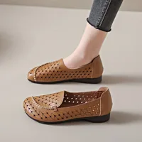 Leather Fashion Women Flats Casual Women Shoes Moccasins Women Shoe Retro Ballet Flats Soft Plus Size Zapatos De Mujer - Image 5