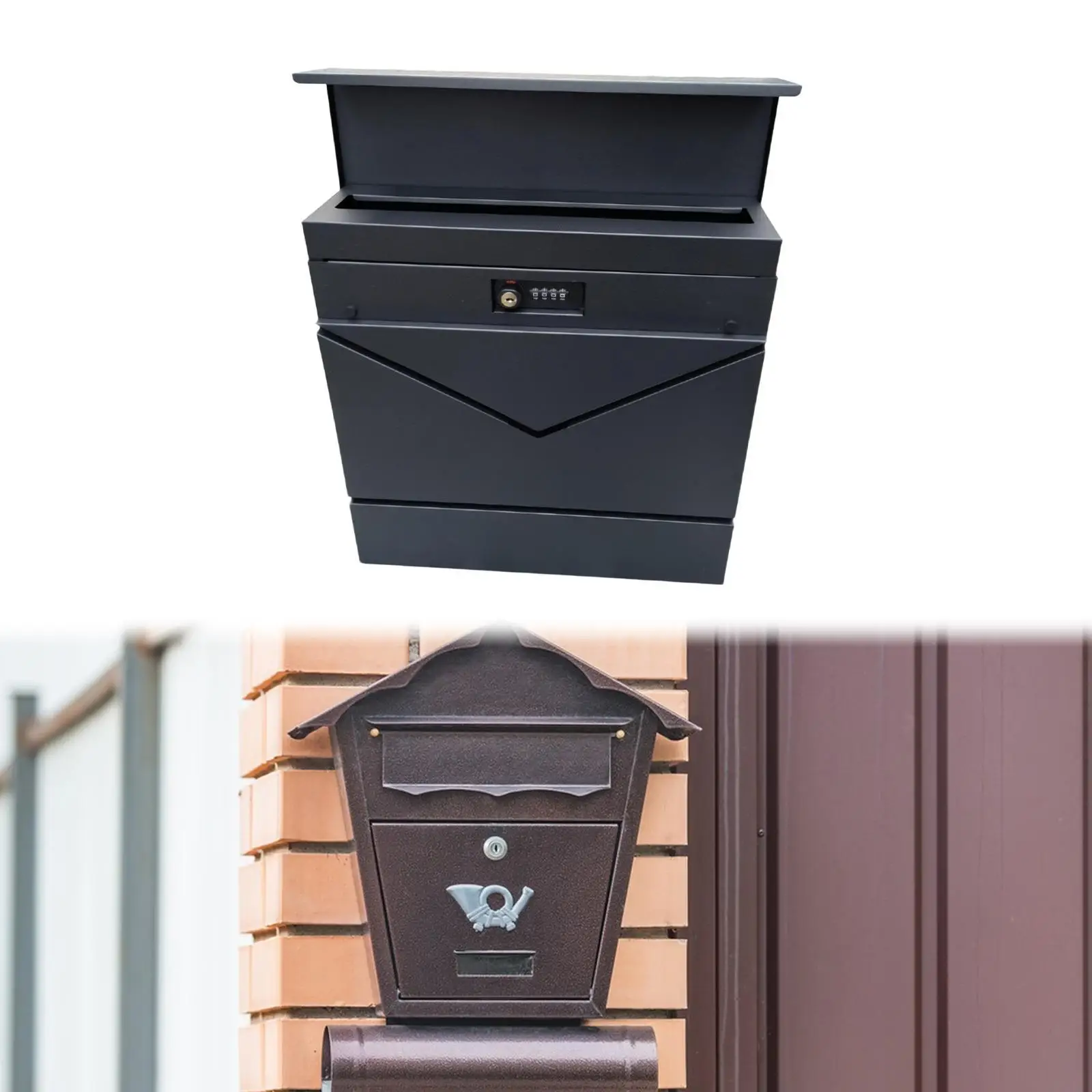 Letter Box Fashion Combination Lock Mail Box for Houses Townhouses Offices