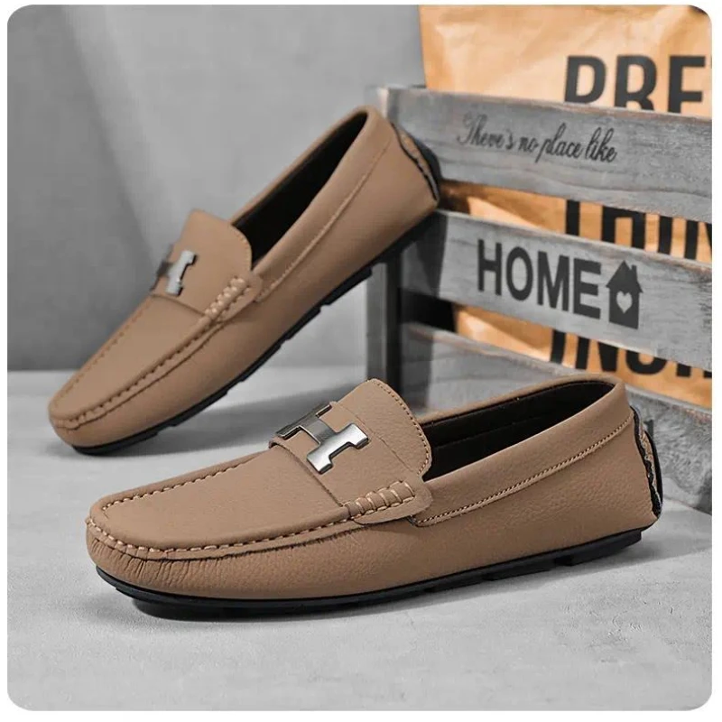 Men Plus Size Loafers Popular High-quality Tassel Rubber Sole Slip on Handmade Bean Shoes for Men's Casual Shoes and Lazy Shoes