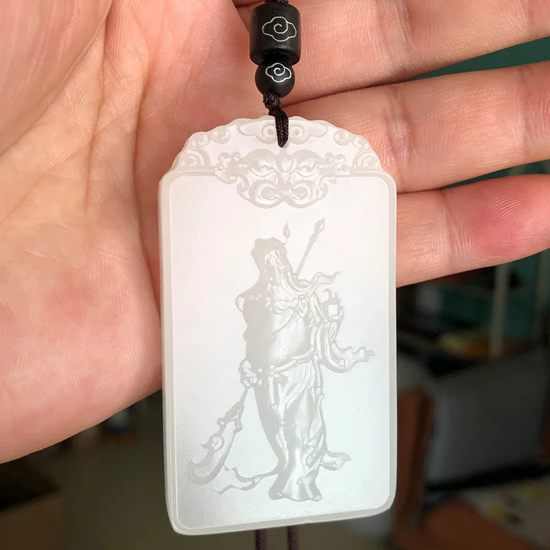 

Афганский белый нефритовый кулон Гуань Гун, мужской, атмосферный, брендовый