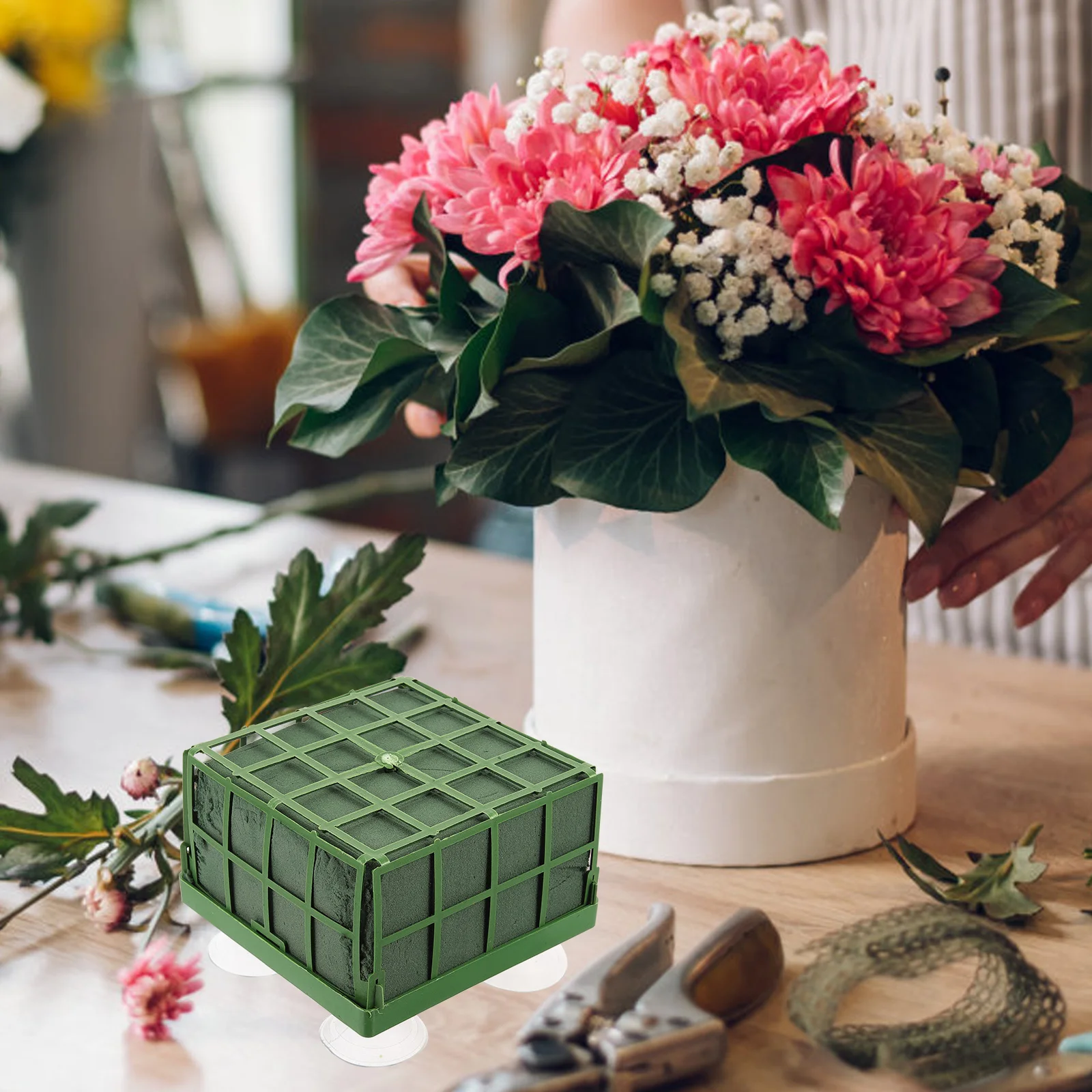 

2 pcs Car Front Flower Decoration Suckers Wedding Floral Arrangement Diy Accessories For Birthday Anniversary Event Decorative