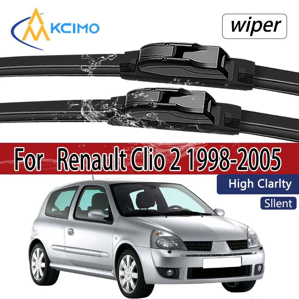 

Для Renault Clio 2 1998 1999 2000 2001 2002 2003 2004 2005 щетки стеклоочистителя переднего стекла 2 шт. аксессуары для лобового стекла