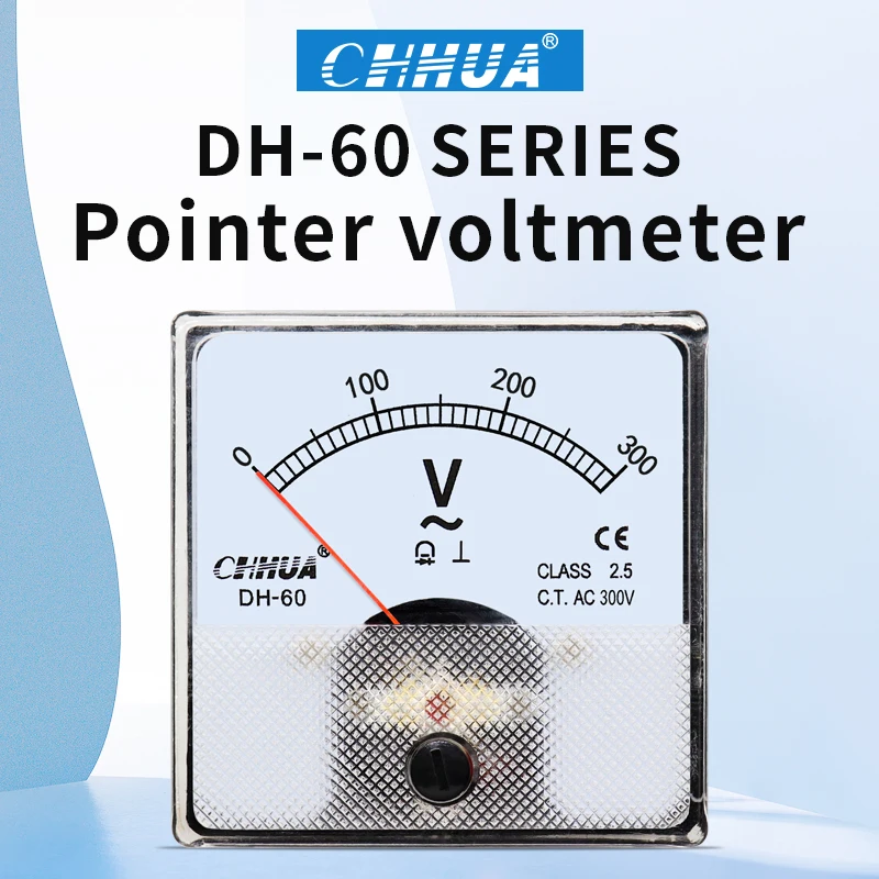 DH-60 AC Analog Voltmeter 5V10V15V20V30V50V100V150V200V300V400V450V500V600V voltage meter manufacturers direct sales,