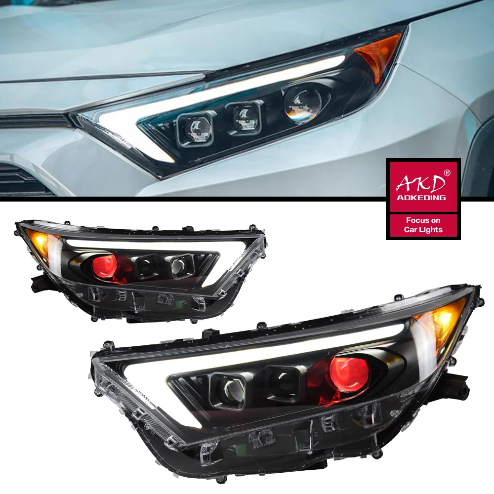 Auto Parts For Toyota RAV4 Headlights 2019-2023 latest Styling  LED DRL Dual Projector Car Accesorios Modified