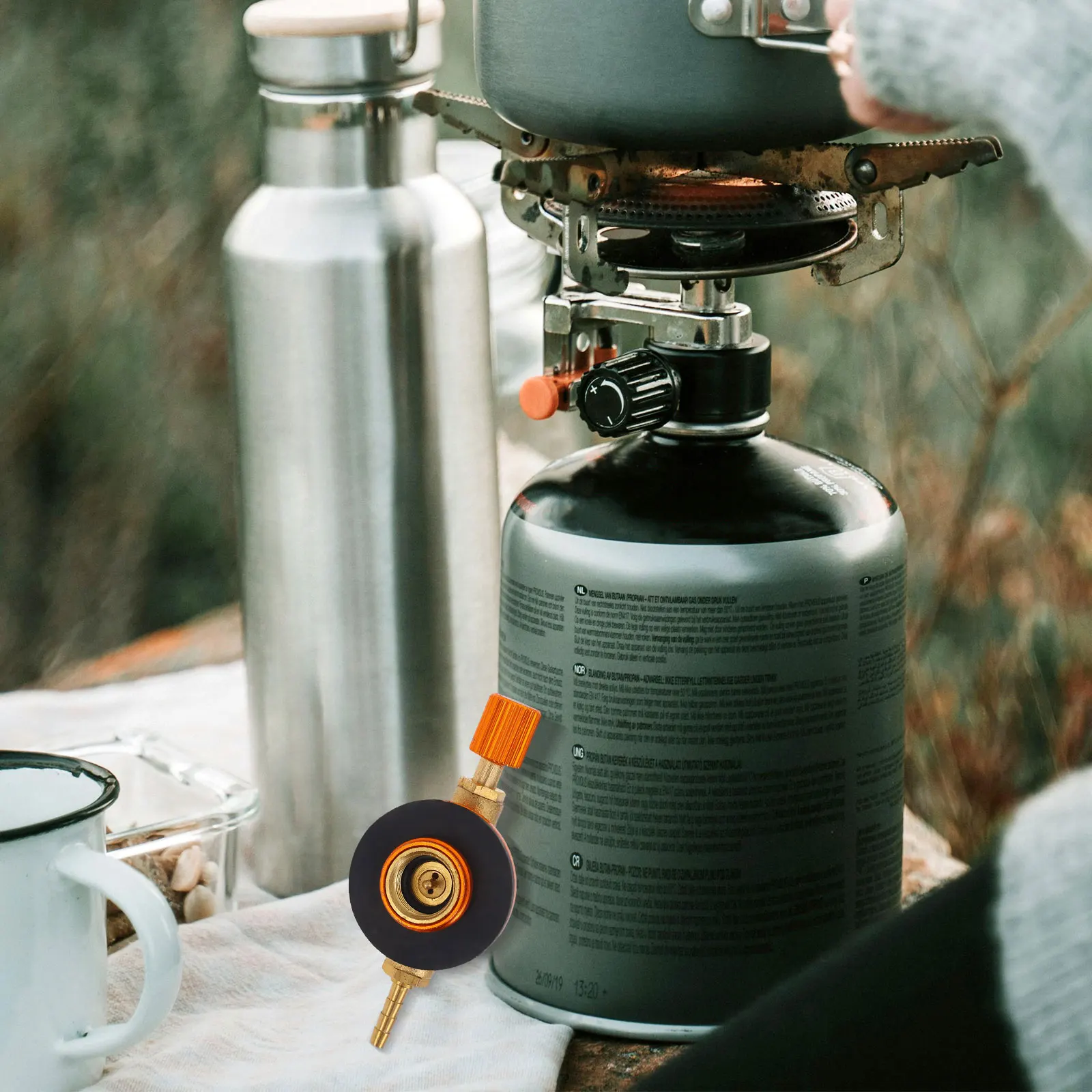 

4mm Inflatable Valve Adapter Camping Stove Safety Switch for Outdoor Activities Picnics Barbecues Outdoor Connector