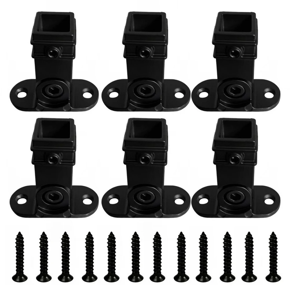 

6pcs Railings Aluminum Alloy Post Assembly Kit Adjustable Height And Angle Connectors For Indoor Railings Hollow Metal Balusters