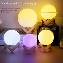 DIY LED Moon Light Galaxy Light, DIY Moon Night Light, Girl, Boy, Child, Woman Birthday Gift, Bedroom Decoration (Warm Light)