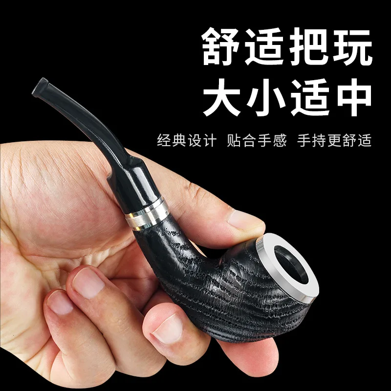 

Cross-border Bestselling Solid Oak Wood Smoking Pipe for Men Traditional Old-fashioned Handmade Pipe9mmFilter Personalized Bull