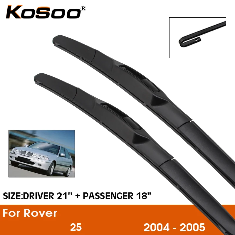 

Car Wiper Blade For Rover 25 2004-2005 Windshield Rubber Silicon Refill Front Window Wiper 21"+18" LHD RHD Auto Accessories