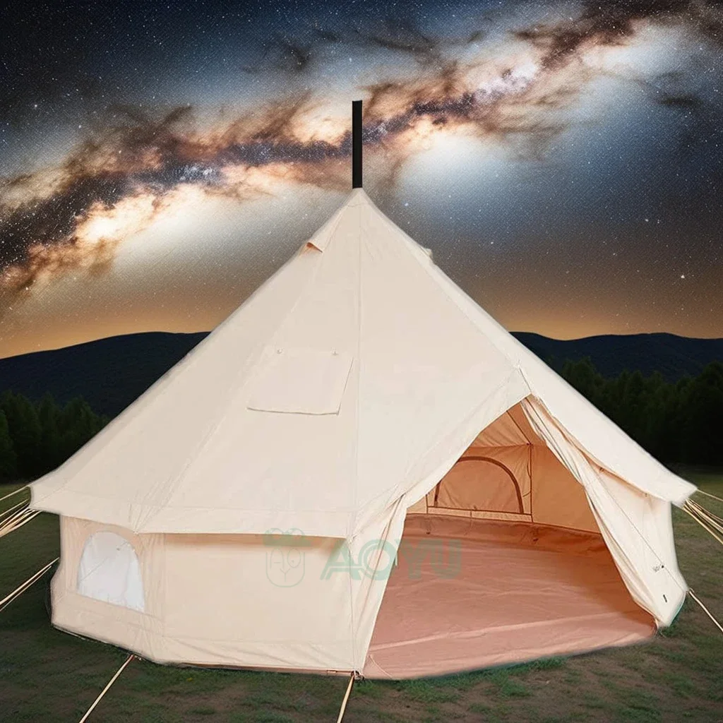 Outdoor picnic multi person Indian waterproof tent light luxury yurt camping sun oxford cloth large tent