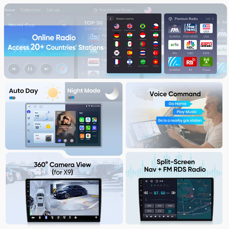 Radio para Auto Junsun para Audi A3 8P 2003 2004 2005 2006 - 2013, CarPlay, Android Auto, FM, RDS, DSP, BT, GPS, Navegador, SWC, Pantalla Táctil HD IPS, Reproductor Multimedia Plug & Play, Llamadas Manos Libres, Unidad Principal con Estilo Original del Auto 4