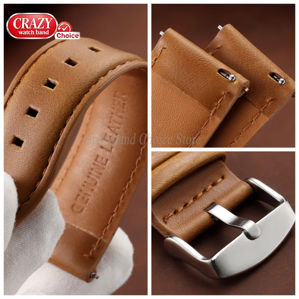 Pasek do zegarka ze skóry bydl – Leather Strap Quick Release recenzja i cena