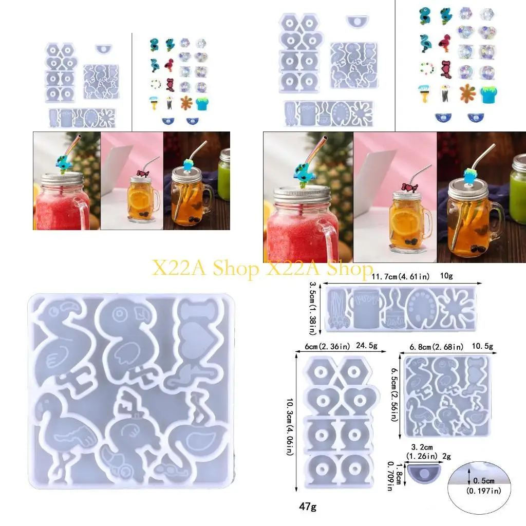 

Unique Plate Straw Silicone Mold Epoxy Resin Casting Mould for Decor