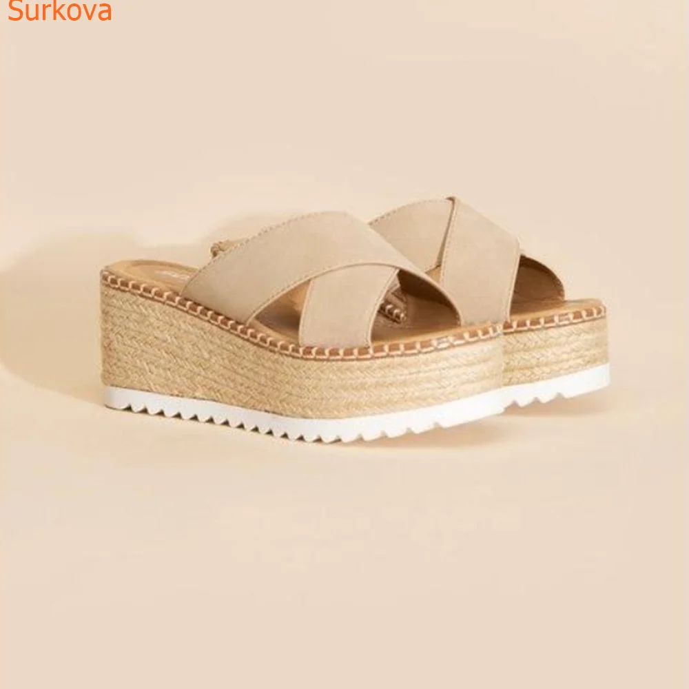 Round Toe Flat With Women Slippers Height Increasing Summer Fashion Casual Comfortable Modern 2023 European New Arrivals Shoes
