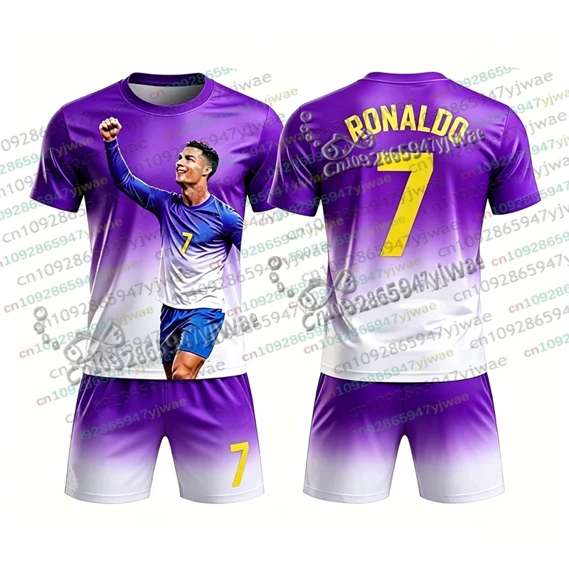 2026 Sonderedition Nr. 7 Fußballtrikot 2-teiliges Set für Damen und Herren Sportbekleidung Sommer Atmungsaktiv Lässiges Kinder-T-Shirt-Shorts-Set – Detail 11