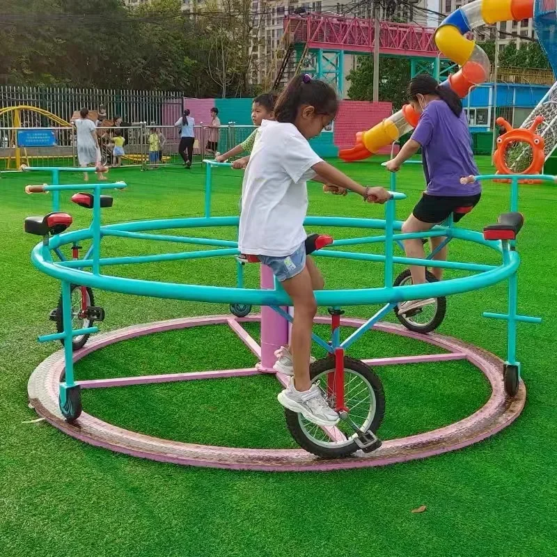 

2026 Unpowered Outdoor Theme Park Super Fun Rotation Steel Bicycle Safe Durable Parent-child Kids Amusement Rides Source Factory
