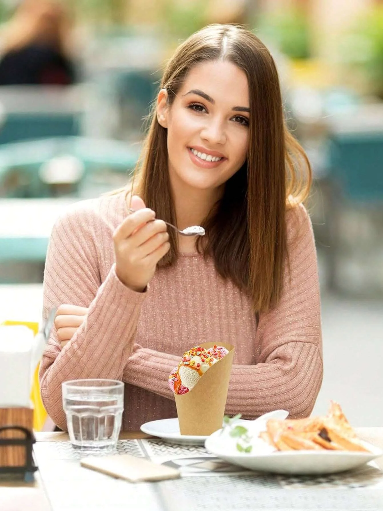 200/50 stücke Französisch Frites Halter Einweg Kraft Papier Französisch Braten Tasse Charcuterie Tasse Snack Dessert Kartoffel Chips Box Party supplie – Detail 4