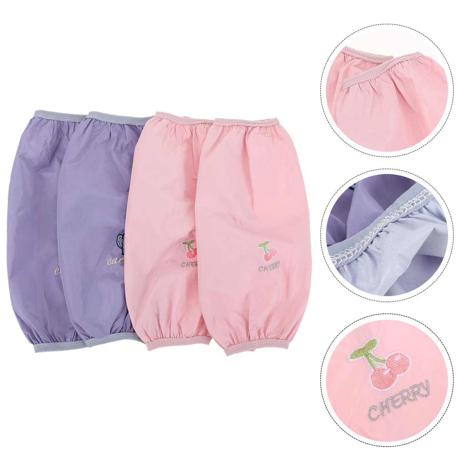 Waterproof Kitchen Sleeves – 2 Pairs Soft Breathable Anti-Oil Cooking Sleeves with Cute Cartoon Design