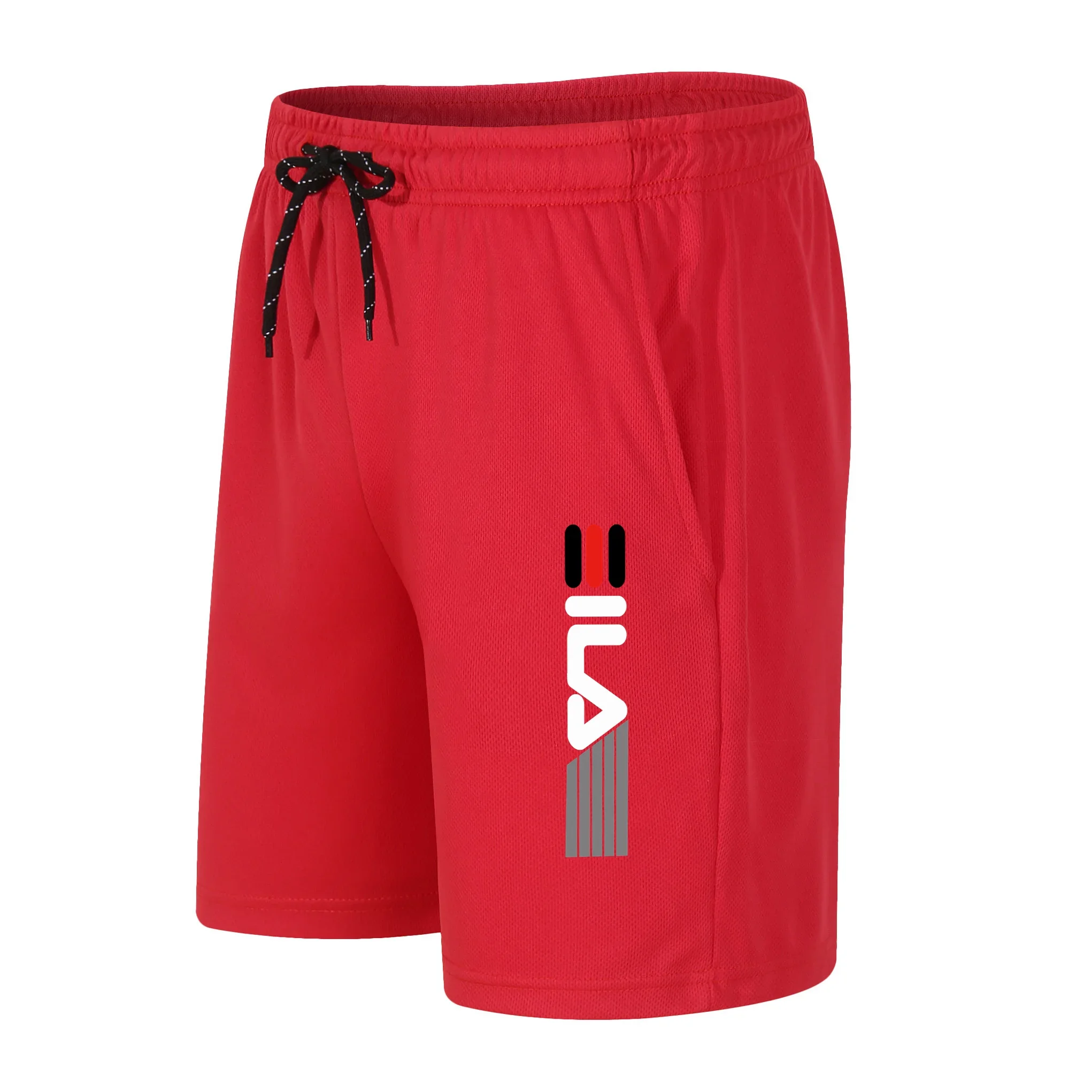 Calção esportiva masculina popular com bolsos, calça masculina de verão, solta, lazer, corrida legal